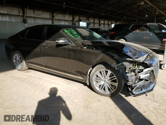 2018 Genesis G80 3.8L with VIN KMHGN4JE8JU231963, listed as a Copart auction lot 77375914 with 86,227 mi miles and Salvage Title. Bid and sale history available at carsss.com. Image 4.