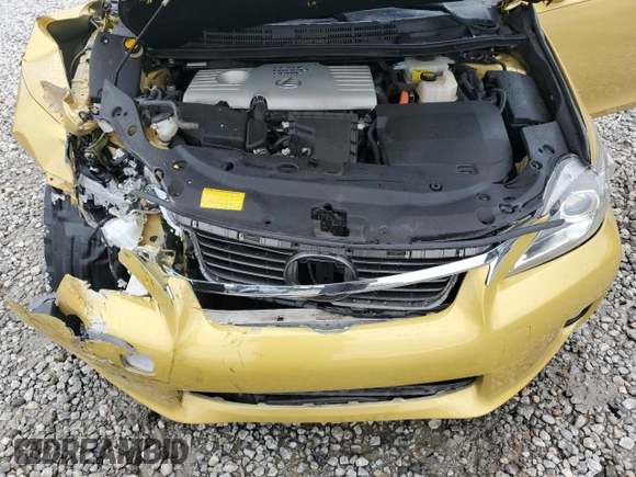 2012 Lexus CT 200h with VIN JTHKD5BH3C2054672, listed as a Copart auction lot 62001325 with 101,939 mi miles and Salvage title. Bid and sale history available at DreamBid. Image 11.