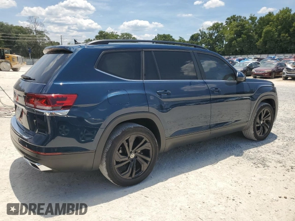 2022 Volkswagen Atlas SE with VIN 1V2WP2CAXNC508048, listed as a Copart auction lot 63107444 with 23,844 mi miles and Salvage title. Bid and sale history available at DreamBid. Image 3.