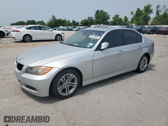 2008 BMW 3 Series 328i with VIN WBAVC53538FZ88429, listed as a Copart auction lot 57615095 with Not provided miles and Clean title. Bid and sale history available at DreamBid. Image 1.