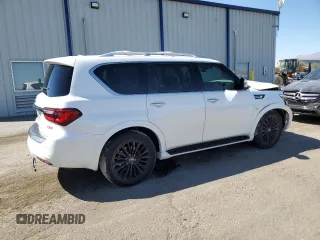 2019 Infiniti QX80 LUXE with VIN JN8AZ2NE5K9227830, listed as a Copart auction lot 72000144 with 46,387 mi miles and Salvage Title. Bid and sale history available at carsss.com. Image 3.