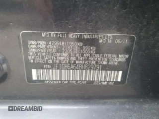 2011 Subaru Impreza 2.5i z VIN JF1GH6A64BH829791, wystawiony jako Copart lot #54597145 z przebiegiem 233 841 mil mil oraz Czysty tytuł • Clean title. Historia ofert i sprzedaży dostępna na DreamBid. Obrazek 12.