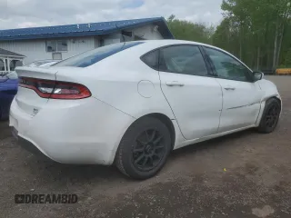 2015 Dodge Dart SXT with VIN 1C3CDFBBXFD380411, listed as a Copart auction lot 54571975 with 186,444 mi miles and Salvage title. Bid and sale history available at DreamBid. Image 3.