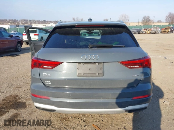 2020 Audi Q3 Premium with VIN WA1AECF37L1071150, listed as a IAAI auction lot 41698945 with 47,821 mi miles. Bid and sale history available at carsss.com. Image 15.