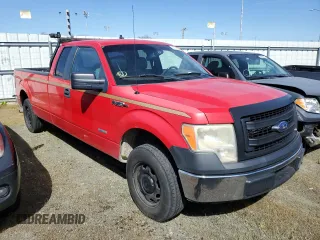 2014 Ford F-150 XL with VIN 1FTFX1CT1EKD40822, listed as a Copart auction lot 47235645 with 206,693 mi miles and Salvage Title. Bid and sale history available at carsss.com. Image 4.
