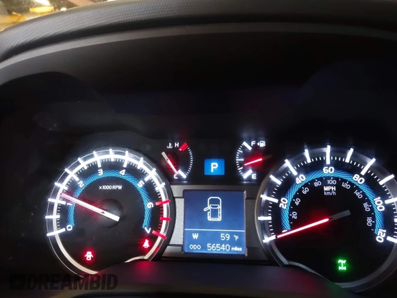 2018 Toyota 4Runner SR5 with VIN JTEBU5JRXJ5603321, listed as a IAAI auction lot 41671207 with 56,540 mi miles. Bid and sale history available at carsss.com. Image 7.
