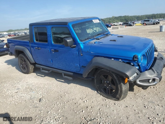 2021 Jeep Gladiator Texas Trail with VIN 1C6JJTAM5ML546356, listed as a Copart auction lot 68625434 with 43,518 mi miles and Salvage Title. Bid and sale history available at carsss.com. Image 4.