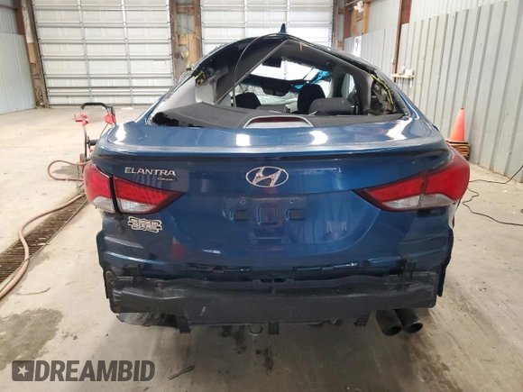 2014 Hyundai Elantra Coupe with VIN KMHDH6AH4EU028624, listed as a Copart auction lot 56992494 with 0 mi miles and Salvage Title. Bid and sale history available at carsss.com. Image 6.