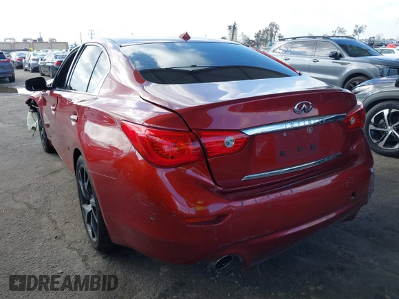 2015 Infiniti Q50 Premium with VIN JN1BV7AP7FM335405, listed as a IAAI auction lot 41502424 with 76,517 mi miles and . Bid and sale history available at DreamBid. Image 3.
