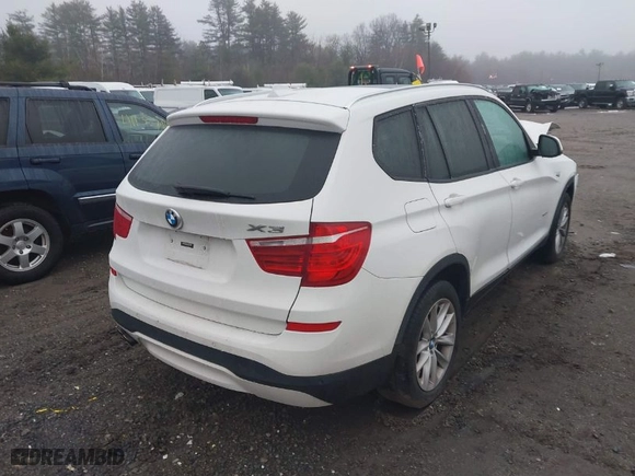 2016 BMW X3 xDrive28i with VIN 5UXWX9C54G0D85902, listed as a IAAI auction lot 41020993 with 128,675 mi miles. Bid and sale history available at carsss.com. Image 4.