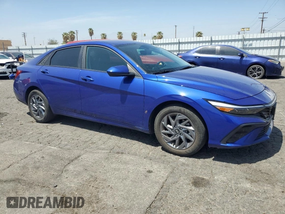 2024 Hyundai Elantra SEL with VIN KMHLM4DG1RU697941, listed as a Copart auction lot 53869435 with 13,915 mi miles and Salvage title. Bid and sale history available at DreamBid. Image 4.