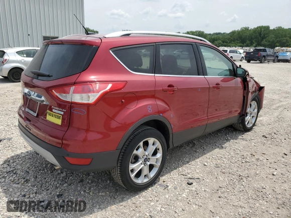 2015 Ford Escape Titanium with VIN 1FMCU0JX5FUC90567, listed as a Copart auction lot 60340775 with 67,287 mi miles and Salvage title. Bid and sale history available at DreamBid. Image 3.