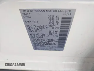 2015 Infiniti QX60 with VIN 5N1AL0MM0FC504172, listed as a IAAI auction lot 41977566 with 128,196 mi miles and . Bid and sale history available at DreamBid. Image 9.