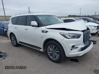 2018 Infiniti QX80 with VIN JN8AZ2NF5J9664640, listed as a IAAI auction lot 41379892 with 93,864 mi miles. Bid and sale history available at carsss.com. Image 1.