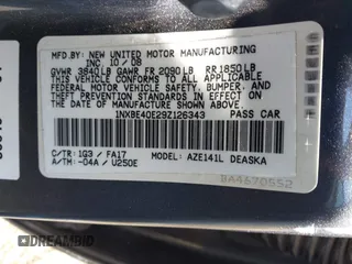 2009 Toyota Corolla XRS with VIN 1NXBE40E29Z126343, listed as a IAAI auction lot 41493160 with 75,500 mi miles. Bid and sale history available at carsss.com. Image 9.