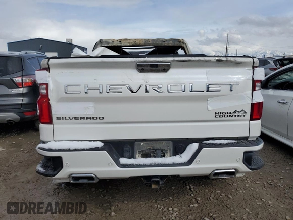 2019 Chevrolet Silverado 1500 High Country with VIN 3GCUYHEL6KG127717, listed as a Copart auction lot 48813995 with 0 mi miles and Salvage Title. Bid and sale history available at carsss.com. Image 6.