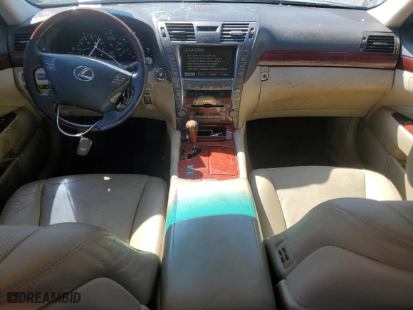 2007 Lexus LS 460 with VIN JTHBL46F675001362, listed as a Copart auction lot 48631685 with 219,477 mi miles and Salvage Title. Bid and sale history available at carsss.com. Image 8.