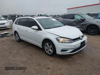 2018 Volkswagen Golf SportWagen S with VIN 3VWD17AU2JM761651, listed as a IAAI auction lot 41598726 with 125,244 mi miles. Bid and sale history available at carsss.com. Image 1.
