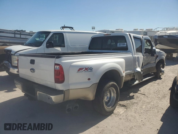 2010 Ford F-350 XL with VIN 1FTWW3DR1AEB32563, listed as a Copart auction lot 80013484 with 187,978 mi miles and Salvage title. Bid and sale history available at DreamBid. Image 3.