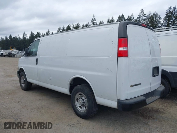 2023 Chevrolet Express Cargo with VIN 1GCWGAFP4P1176442, listed as a IAAI auction lot 42109509 with 42,680 mi miles and . Bid and sale history available at DreamBid. Image 3.