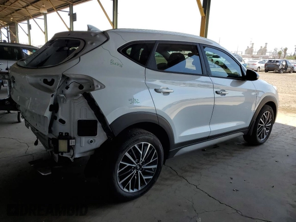 2021 Hyundai Tucson SEL с VIN KM8J33AL7MU315345, выставлен на аукционе Copart как лот 59000025 с пробегом 43 664 миль миль и Списание • Salvage title. История ставок и продаж доступна на DreamBid. Изображение 3.