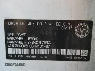 2017 Honda Fit EX-L with VIN 3HGGK5H86HM101487, listed as a Copart auction lot 75022924 with Not Provided miles and Salvage Title. Bid and sale history available at DreamBid. Image 12.