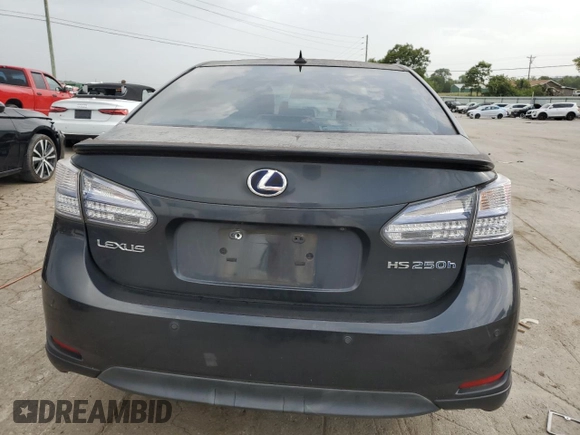 2010 Lexus HS 250h with VIN JTHBB1BA9A2022260, listed as a Copart auction lot 65062564 with 186,267 mi miles and Clean Title. Bid and sale history available at DreamBid. Image 6.
