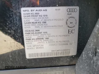 2018 Audi SQ5 Prestige with VIN WA1C4AFY2J2094919, listed as a Copart auction lot 53244495 with Not Provided miles and Salvage Title. Bid and sale history available at DreamBid. Image 15.
