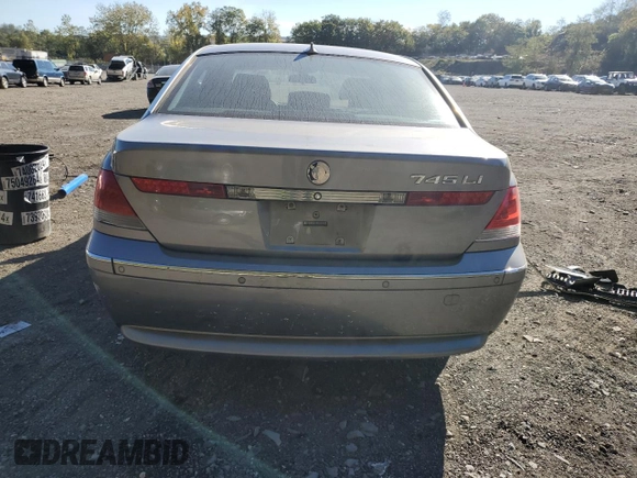 2003 BMW 7 Series 745Li with VIN WBAGN63453DR08973, listed as a Copart auction lot 75777224 with 150,370 mi miles and Salvage Title. Bid and sale history available at carsss.com. Image 6.