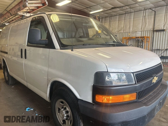 2020 Chevrolet Express Cargo with VIN 1GCWGAFP6L1186058, listed as a IAAI auction lot 42737734 with 106,149 mi miles and . Bid and sale history available at DreamBid. Image 8.