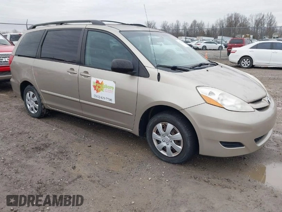 2007 Toyota Sienna CE with VIN 5TDZK23C57S022957, listed as a IAAI auction lot 41723136 with 201,290 mi miles and . Bid and sale history available at DreamBid. Image 1.