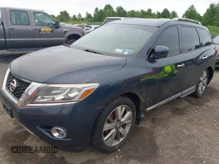 2013 Nissan Pathfinder SV with VIN 5N1AR2MM1DC690487, listed as a IAAI auction lot 42611901 with 158,362 mi miles and . Bid and sale history available at DreamBid. Image 2.
