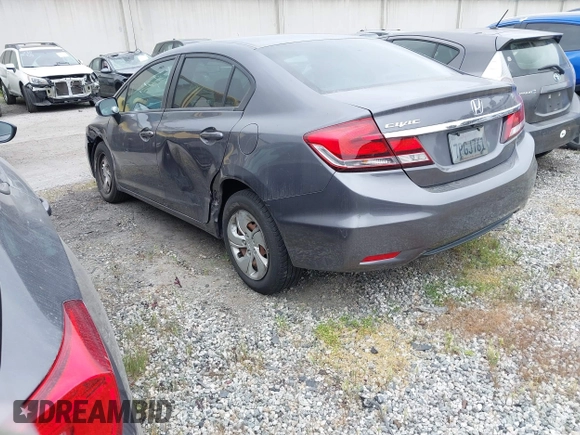 2015 Honda Civic Sedan LX with VIN 19XFB2E50FE078346, listed as a IAAI auction lot 41906523 with 68,013 mi miles. Bid and sale history available at carsss.com. Image 3.