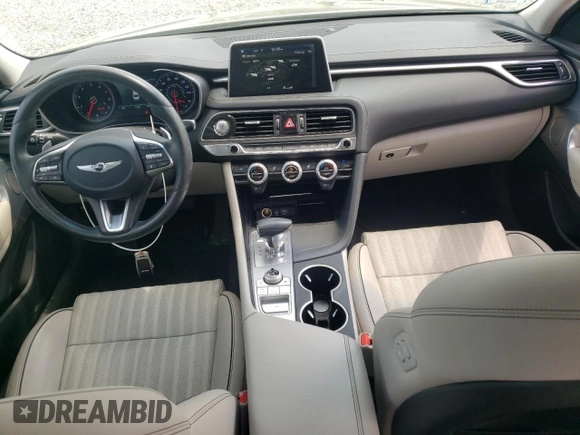 2021 Genesis G70 2.0T with VIN KMTG34LA0MU079767, listed as a Copart auction lot 59688405 with 51,115 mi miles and Salvage title. Bid and sale history available at DreamBid. Image 8.