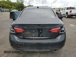 2024 Infiniti Q50 Red Sport 400 with VIN JN1FV7DR7RM680467, listed as a Copart auction lot 86691374 with 51 mi miles and Non repairable. Bid and sale history available at DreamBid. Image 6.