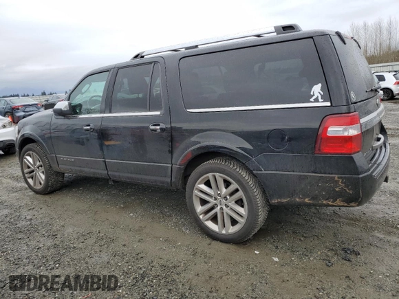 2016 Ford Expedition Max Platinum with VIN 1FMJK1MT2GEF36451, listed as a Copart auction lot 50147645 with 112,553 mi miles and Salvage title. Bid and sale history available at DreamBid. Image 2.