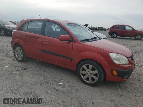 2008 Kia Rio LX with VIN KNADE163X86344872, listed as a Copart auction lot 48530245 with 166,909 mi miles and Salvage Title. Bid and sale history available at carsss.com. Image 4.
