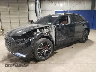 2022 Audi Q8 Premium Plus with VIN WA1EVBF17ND023546, listed as a Copart auction lot 71615904 with 59,183 mi miles and Salvage Title. Bid and sale history available at carsss.com. Image 1.