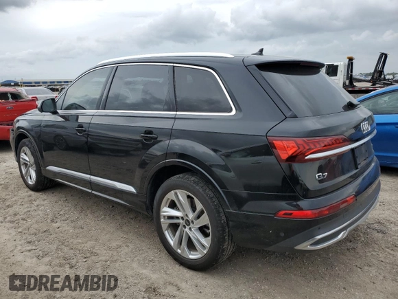 2023 Audi Q7 Premium with VIN WA1AXBF71PD017225, listed as a Copart auction lot 54541995 with 28,874 mi miles and Salvage title. Bid and sale history available at DreamBid. Image 2.