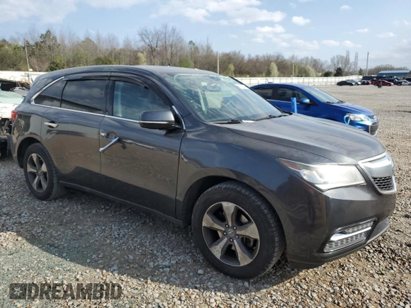 2016 Acura MDX with VIN 5FRYD3H24GB008286, listed as a Copart auction lot 49117595 with 97,415 mi miles and Salvage Title. Bid and sale history available at carsss.com. Image 4.
