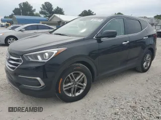 2018 Hyundai Santa Fe 2.4L with VIN 5NMZT3LB5JH056885, listed as a Copart auction lot 55743075 with 80,285 mi miles and Salvage title. Bid and sale history available at DreamBid. Image 1.