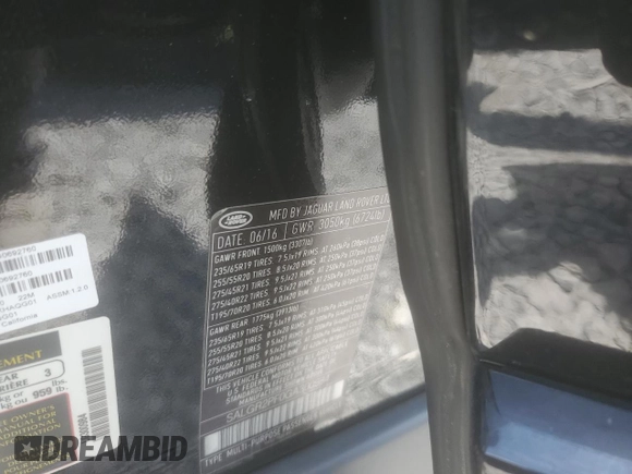 2016 Land Rover Range Rover с VIN SALGR2PF0GA300984, выставлен на аукционе Copart как лот 64520415 с пробегом 121 935 миль миль и Чистый • Clean title. История ставок и продаж доступна на DreamBid. Изображение 13.