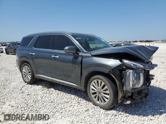 2020 Hyundai Palisade Limited with VIN KM8R54HE7LU044666, listed as a Copart auction lot 52845295 with 91,257 mi miles and Salvage title. Bid and sale history available at DreamBid. Image 4.