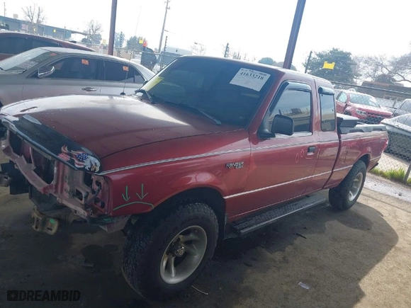 2000 Ford Ranger XL with VIN 1FTYR14V7YPB95070, listed as a IAAI auction lot 41633218 with 182,641 mi miles. Bid and sale history available at carsss.com. Image 15.