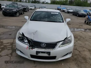2012 Lexus IS 250 C with VIN JTHFF2C23C2524901, listed as a Copart auction lot 53550135 with 67,652 mi miles and Salvage title. Bid and sale history available at DreamBid. Image 5.