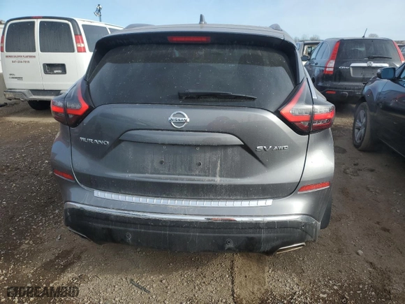 2022 Nissan Murano SV with VIN 5N1AZ2BS9NC127108, listed as a Copart auction lot 44454565 with 43,923 mi miles and Salvage Title. Bid and sale history available at carsss.com. Image 6.