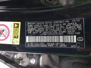 2013 Lexus ES 250 с VIN JTHBK1GGXD2037660, выставлен на аукционе IAAI как лот 42043007 с пробегом 100 666 миль миль и . История ставок и продаж доступна на DreamBid. Изображение 9.