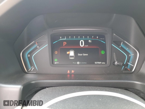 2022 Honda Odyssey Touring with VIN 5FNRL6H87NB040726, listed as a Copart auction lot 57038425 with 37,069 mi miles and Salvage title. Bid and sale history available at DreamBid. Image 9.