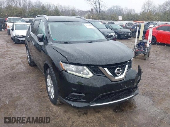 2016 Nissan Rogue SV with VIN KNMAT2MV0GP736497, listed as a IAAI auction lot 41726100 with 151,339 mi miles. Bid and sale history available at carsss.com. Image 1.