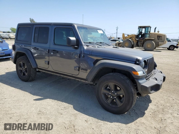 2021 Jeep Wrangler Unlimited Sport S with VIN 1C4HJXDNXMW795690, listed as a Copart auction lot 54250015 with 23,175 mi miles and Salvage title. Bid and sale history available at DreamBid. Image 4.